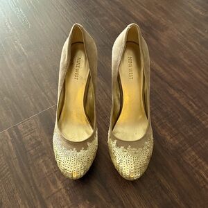 Nine West Suede Platform Pumps